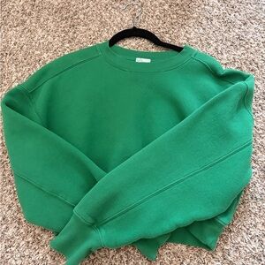 Aerie Vibrant Green Crew Neck Sweater
